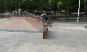 Ollie de Toni Medina en el skatepark de Gandía